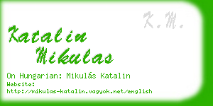 katalin mikulas business card