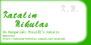 katalin mikulas business card